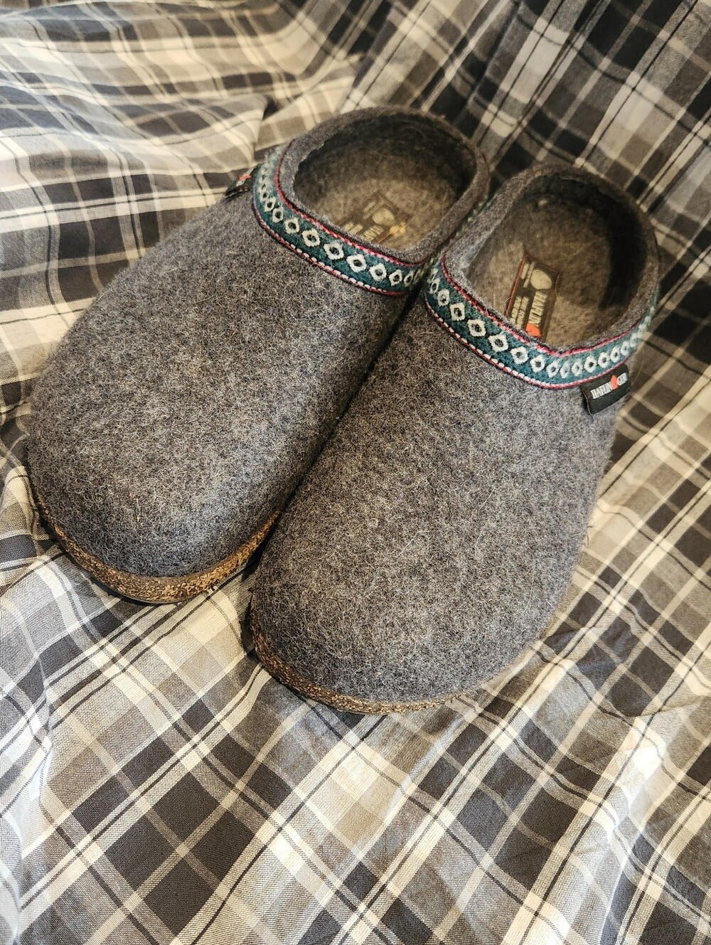 Haflinger Grey Wool Clog